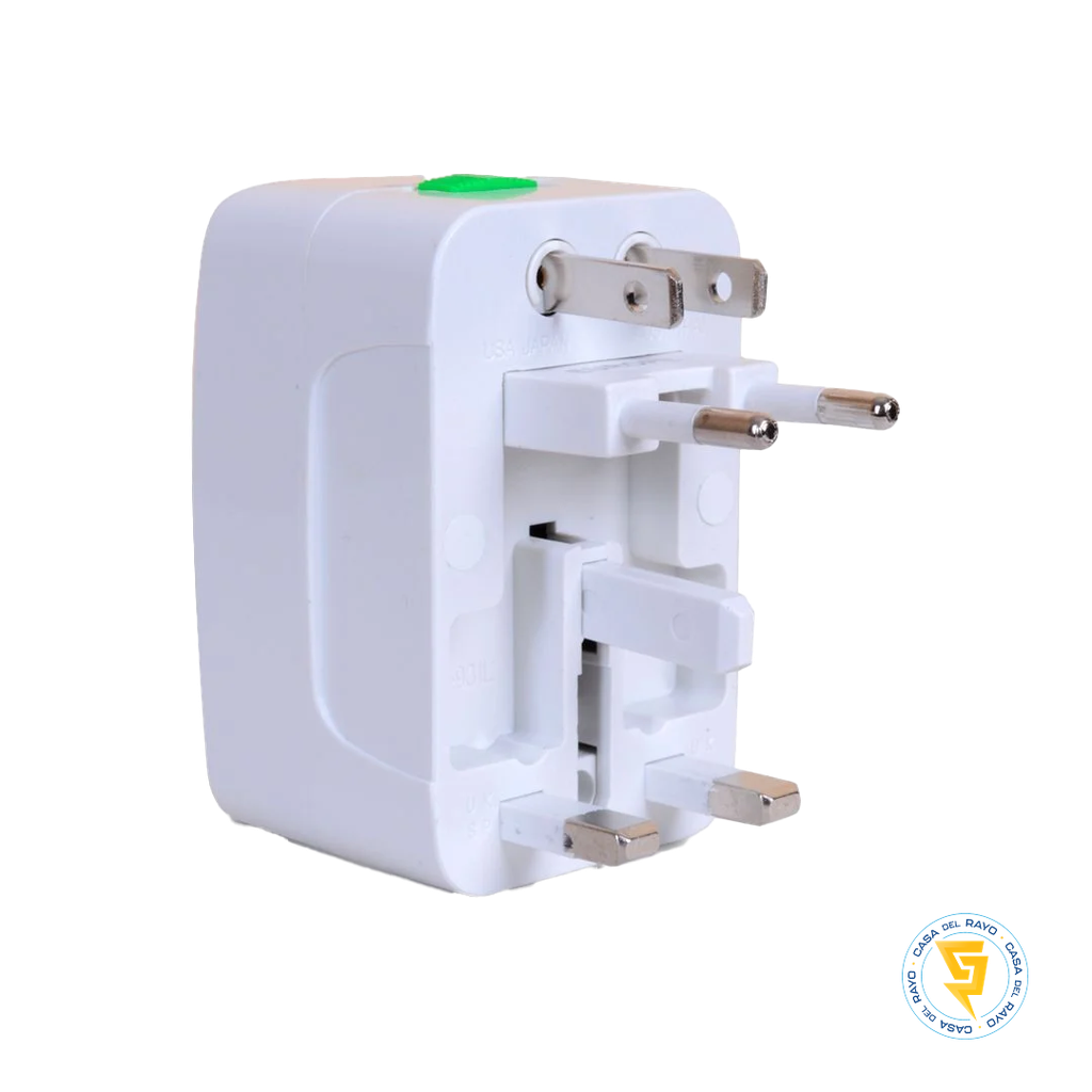 ADAPTADOR DE ENCHUFE VIAJERO UNIVERSAL BLANCO NIG-20 YC NAGASHI