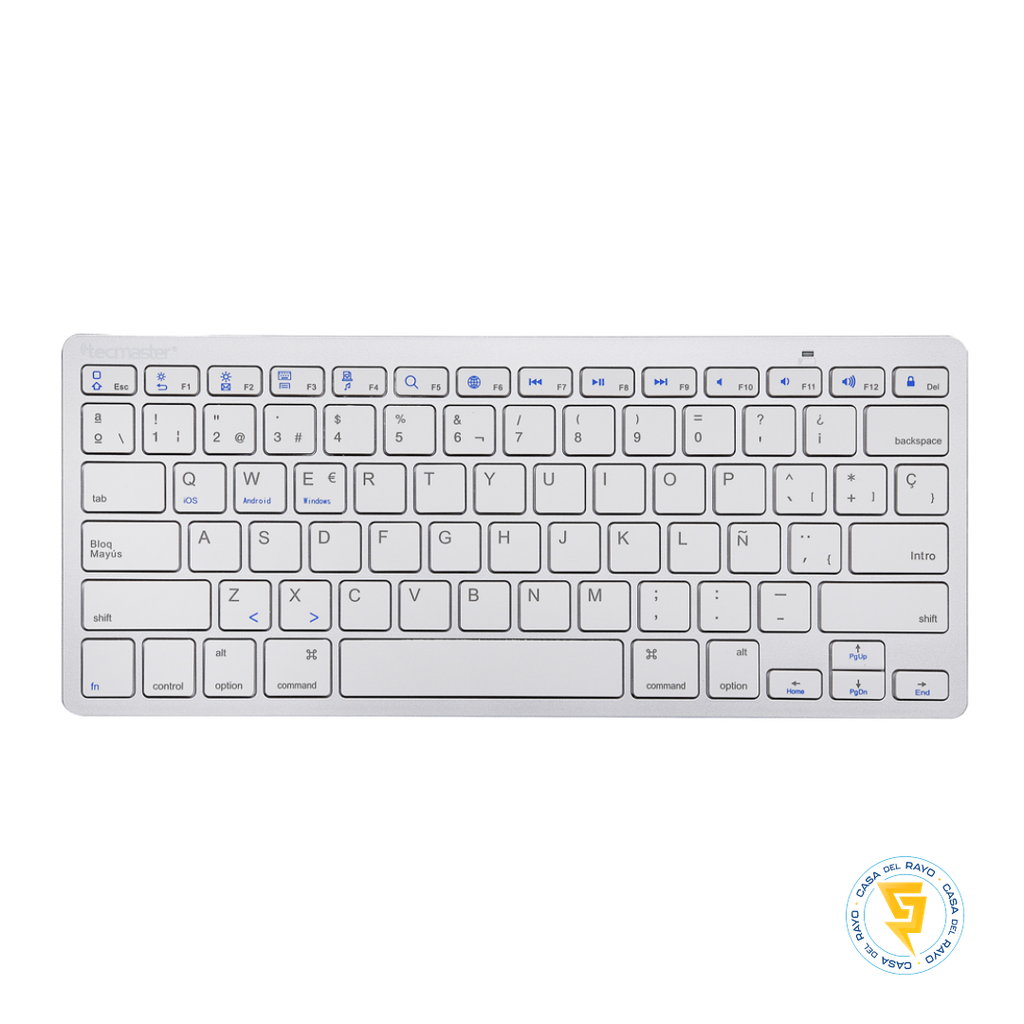 TECMASTER TECLADO BLUETOOTH  SILVER TM-100507