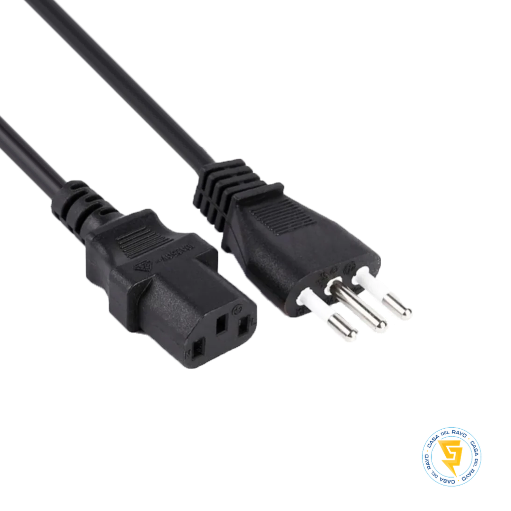 CABLE DE PODER PARA PC 1.8M NEGRO LEXO