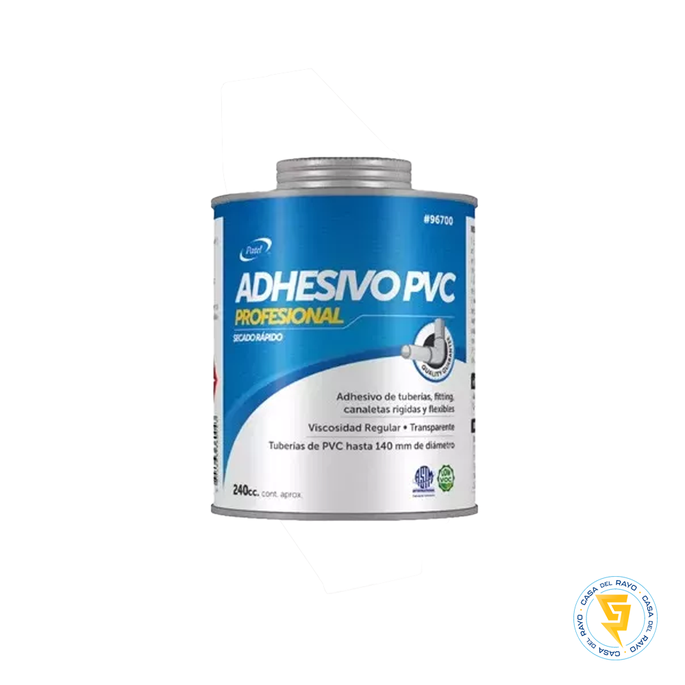 PEGAMENTO ADHESIVO PVC TARRO 240CC PATEL