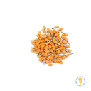 BOLSA TERMINAL FERRUL 4MM NARANJO EKOLINE - 100 UNIDADES