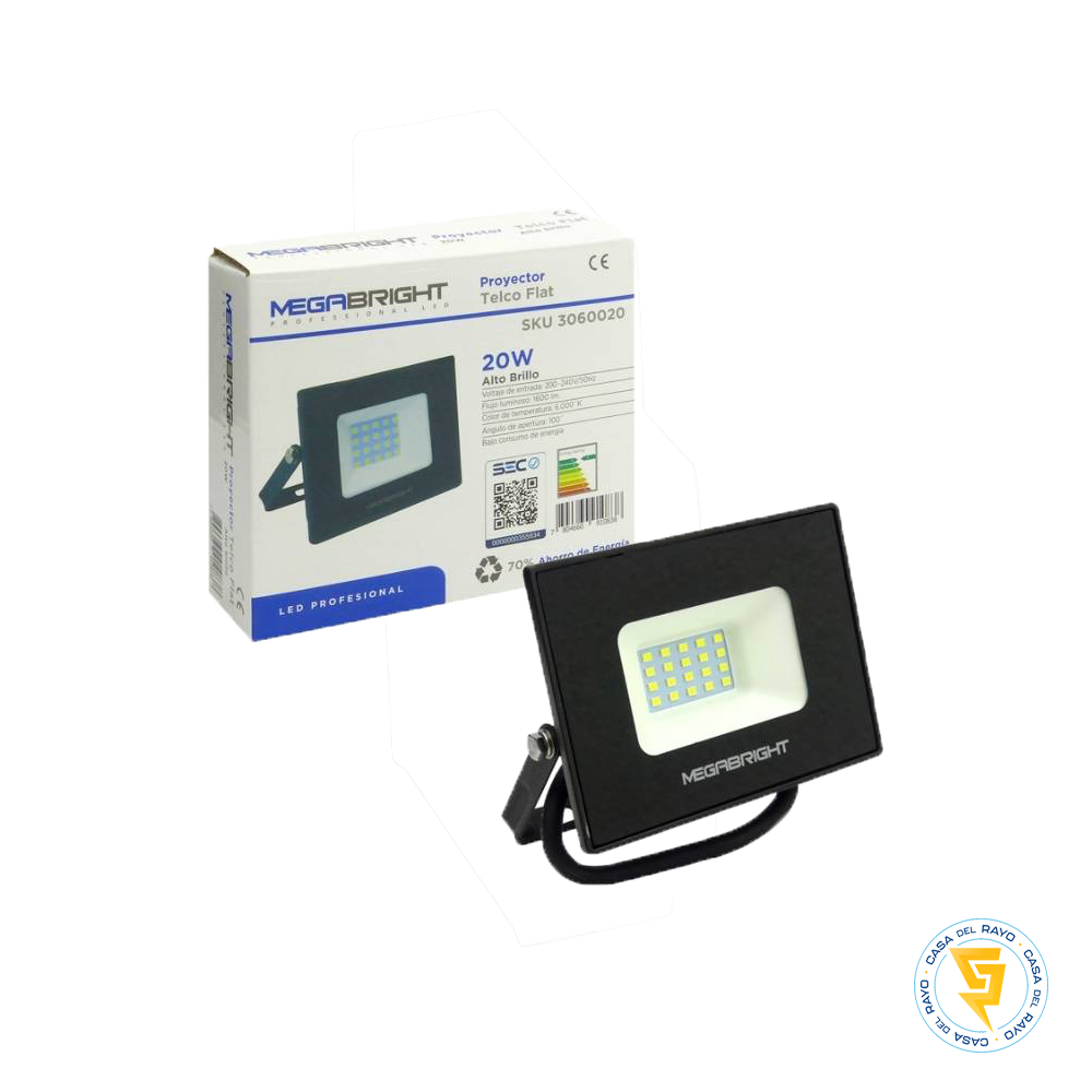 PROYECTOR LED IP65 20W 6.000K MEGABRIGHT