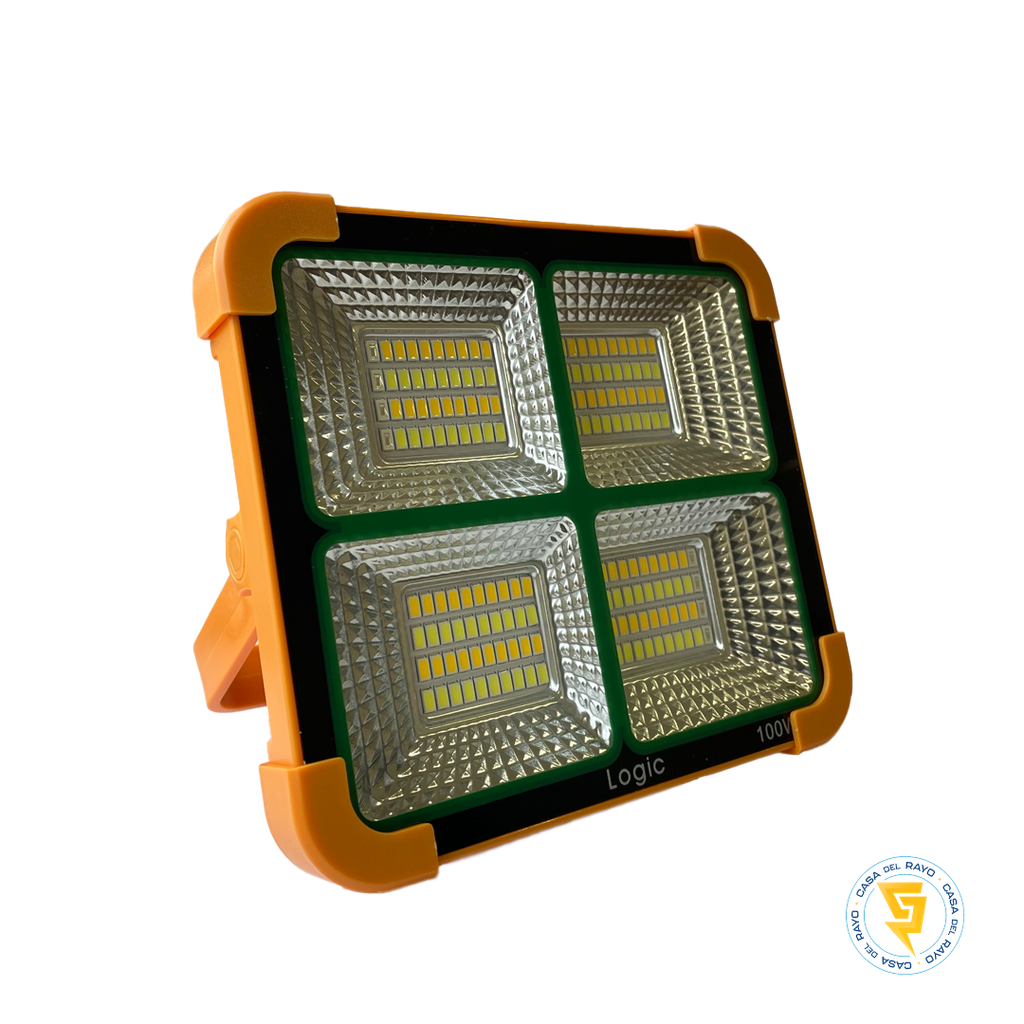 PROYECTOR PORTATIL LED MULTIFUNCIONAL CARGA SOLAR 100W