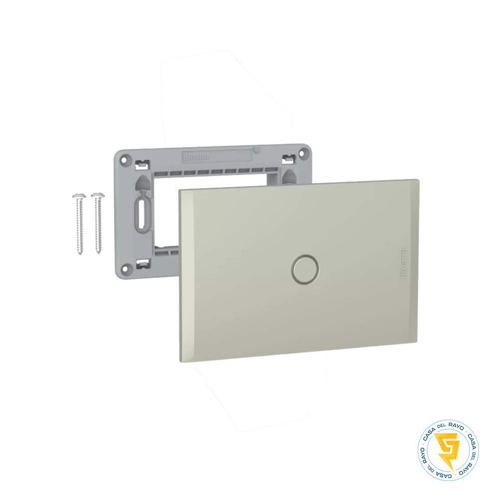 NOBILE TERRA BTICINO PLACA CIEGA CON SOPORTE