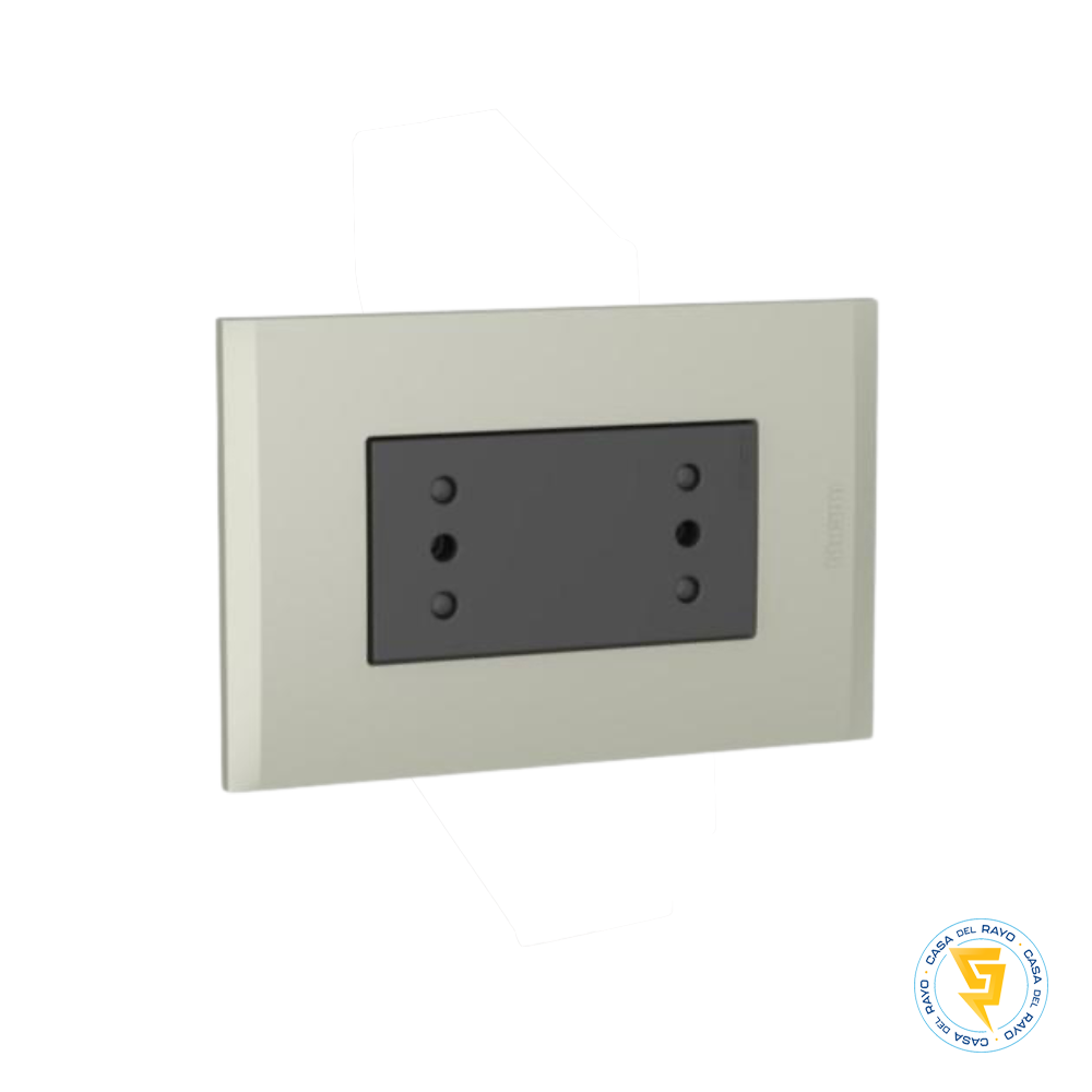 NOBILE PLACA TERRA ARMADA C/ENCHUFE DOBLE 2P+T 10A ANTRACITA