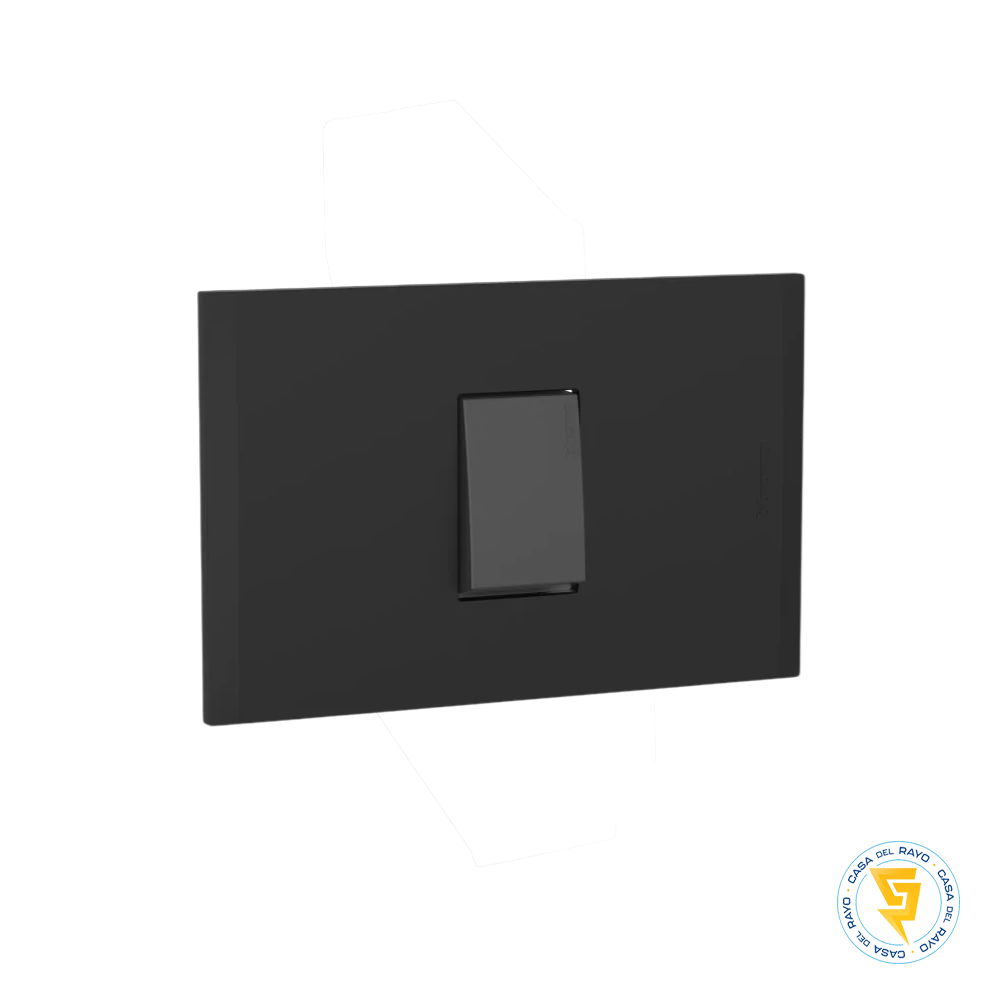 NOBILE PLACA BLACK ARMADA C/INTERRUTOR 9/12 ANTRACITA
