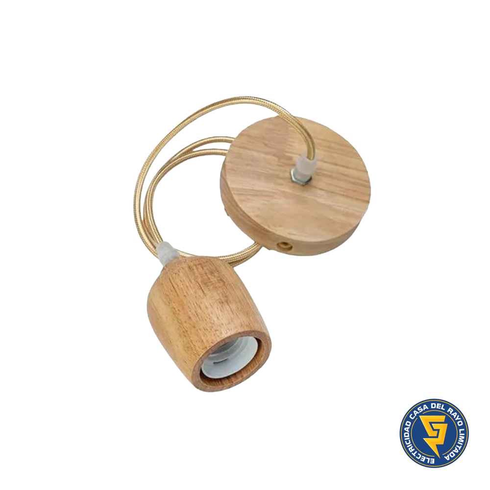 SOQUETE MADERA PORTA AMPOLLETA E27 MODELO BETEIGEUZE III UND KONNERGIE