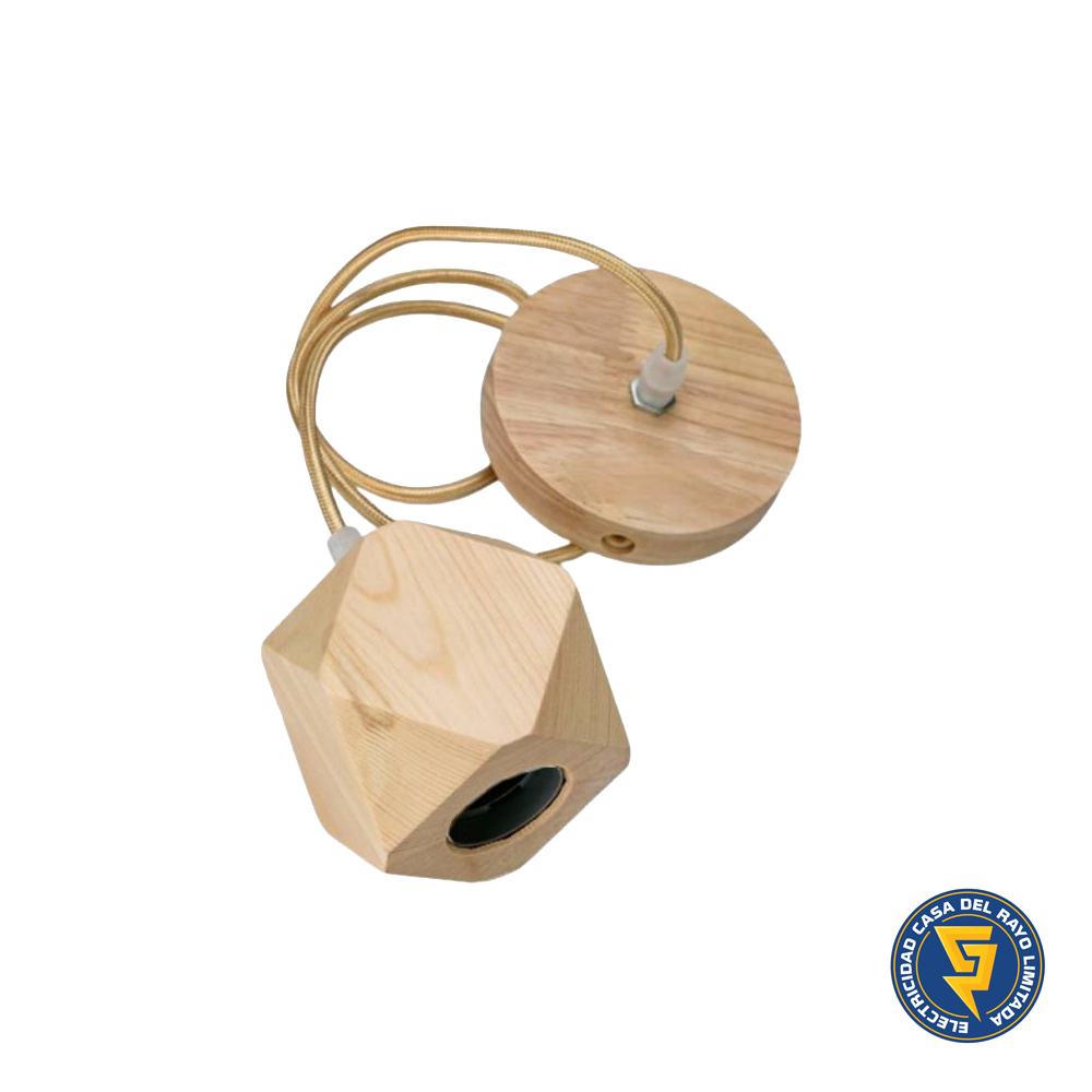 SOQUETE MADERA PORTA AMPOLLETA E27 MODELO BETEIGEUZE I UND KONNERGIE