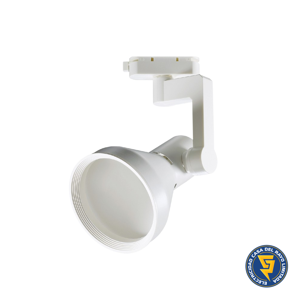 FOCO RIEL PARA AMPOLLETA PAR 30  COLOR BLANCO