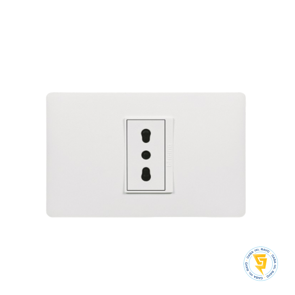 ENCHUFE SIMPLE 10/16A LUZICA BLANCO BTICINO
