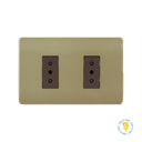 ENCHUFE DOBLE 2P+T 10A GENESIS DORADO SCHNEIDER ELECTRIC