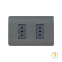 ENCHUFE DOBLE 2P+T 10A GENESIS HUMO/NOIR SCHNEIDER ELECTRIC