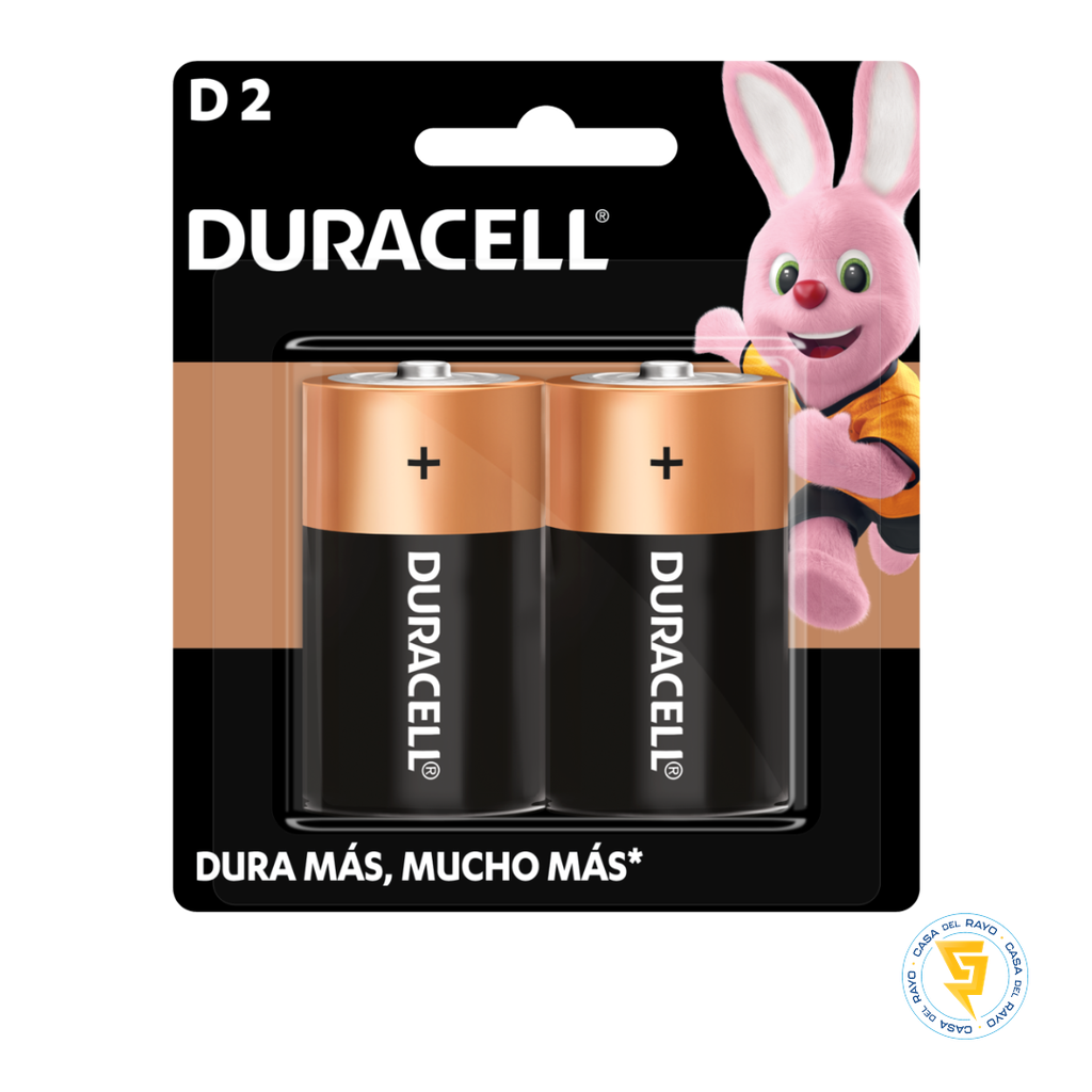 PACK 2 PILAS ALCALINA DURACELL TIPO D