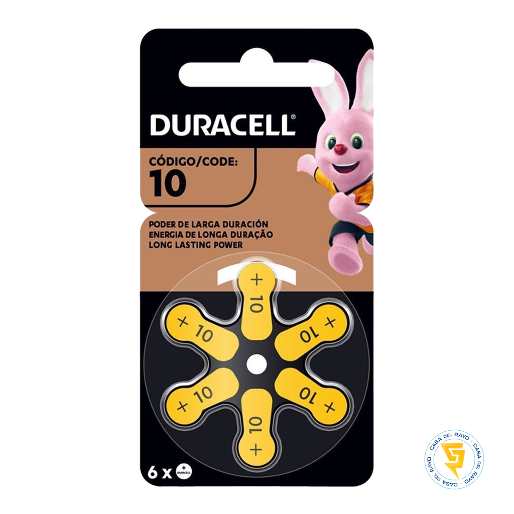 BLISTER 6 PILAS ZINC DURACELL #10