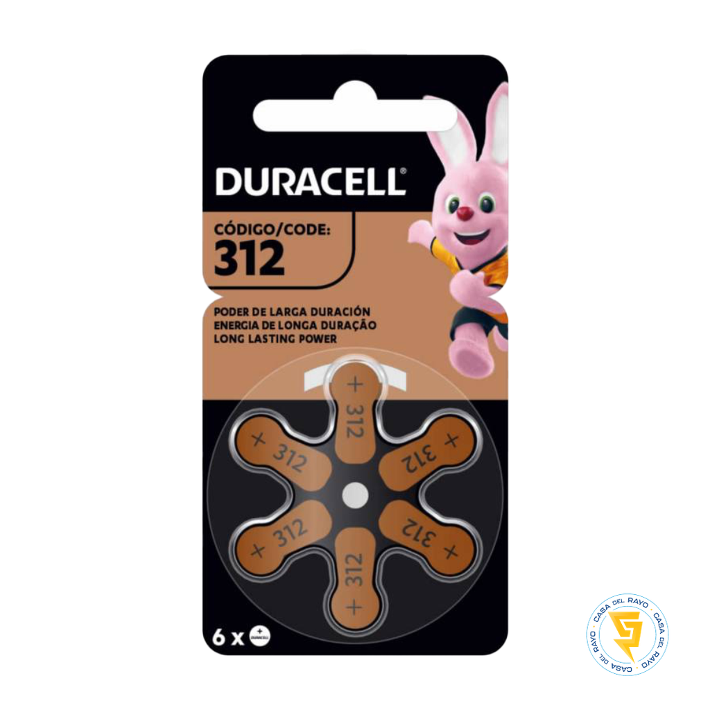 BLISTER 6 PILAS ZINC DURACELL #312