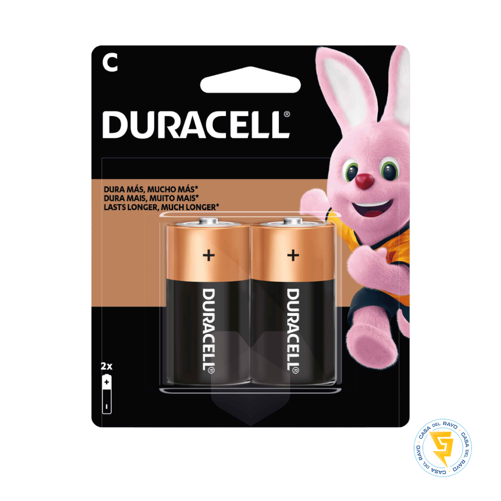 PACK 2 PILAS ALCALINA DURACELL TIPO C