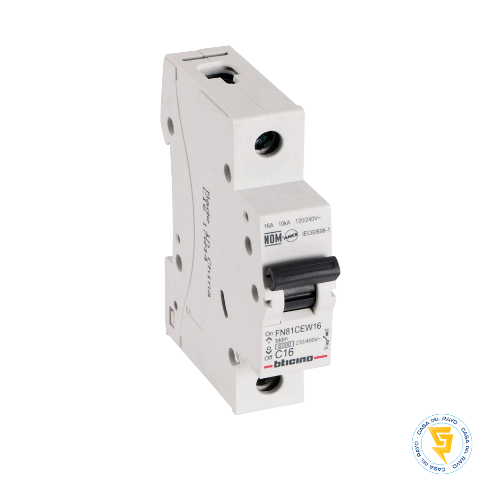 INTERRUPTOR AUTOMATICO MONOFASICO 1X16A BTICINO  / CURVA C - 6K
