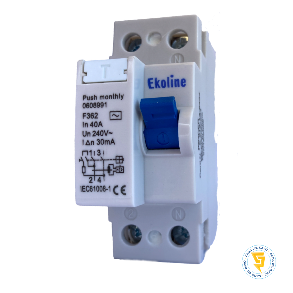 INTERRUPTOR DIFERENCIAL 40A 2P 30mA EKOLINE