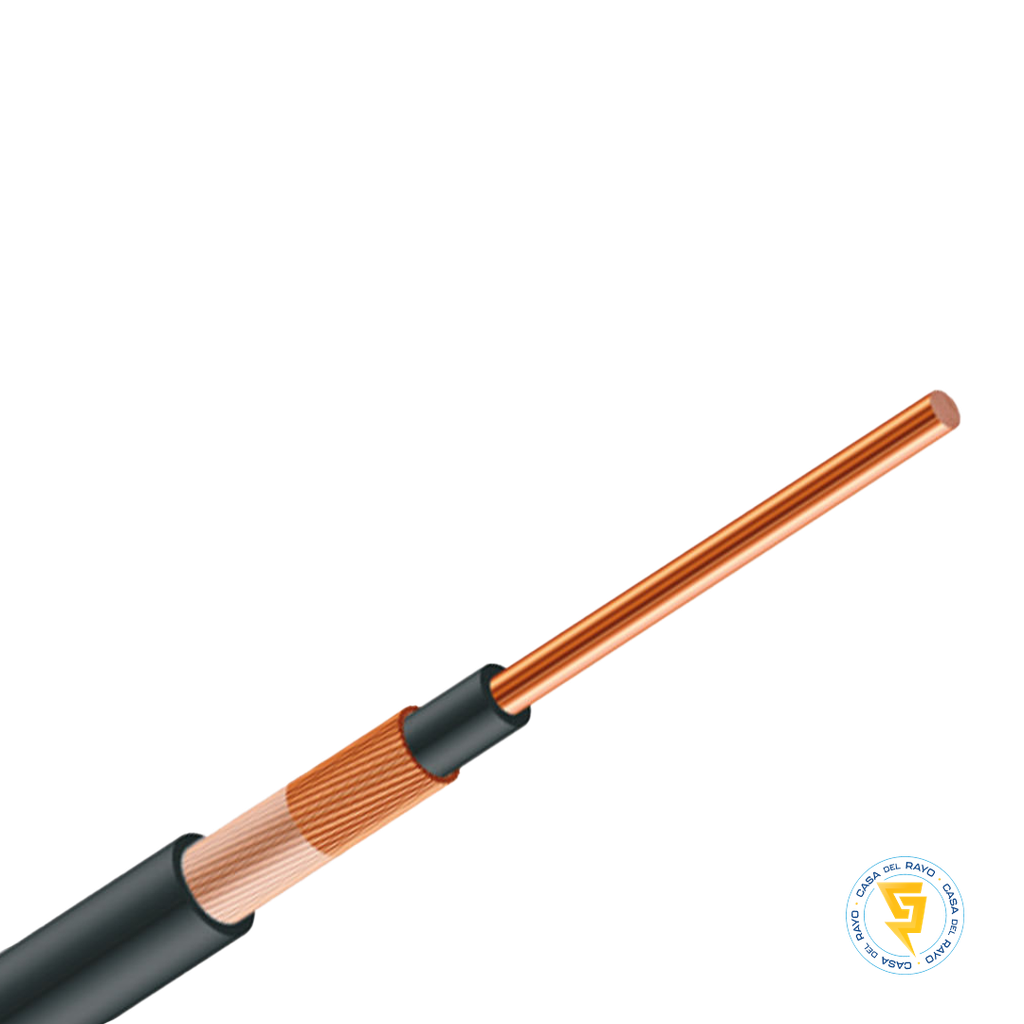 CABLE AÉREO CONCENTRICO 2X6MM NEGRO