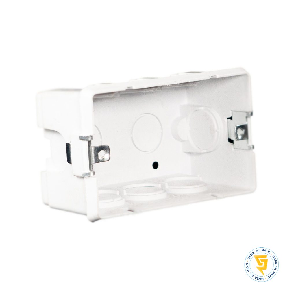 CAJA DE DISTRIBUCION PARA CONCRETO CON INSERTO METÁLICO COLOR BLANCO (20mm) MEC