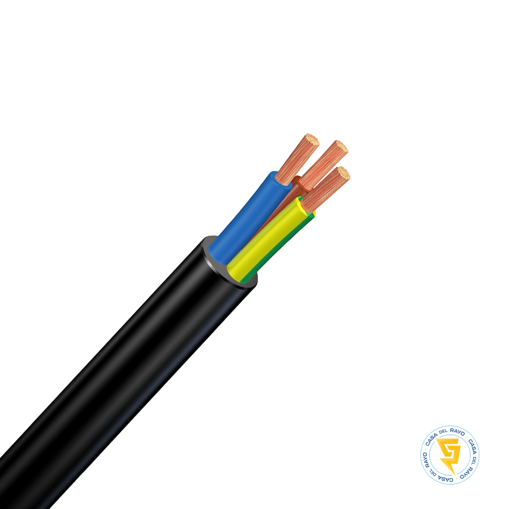 CORDON ELECTRICO RV-K  3X2,5mm NEGRO