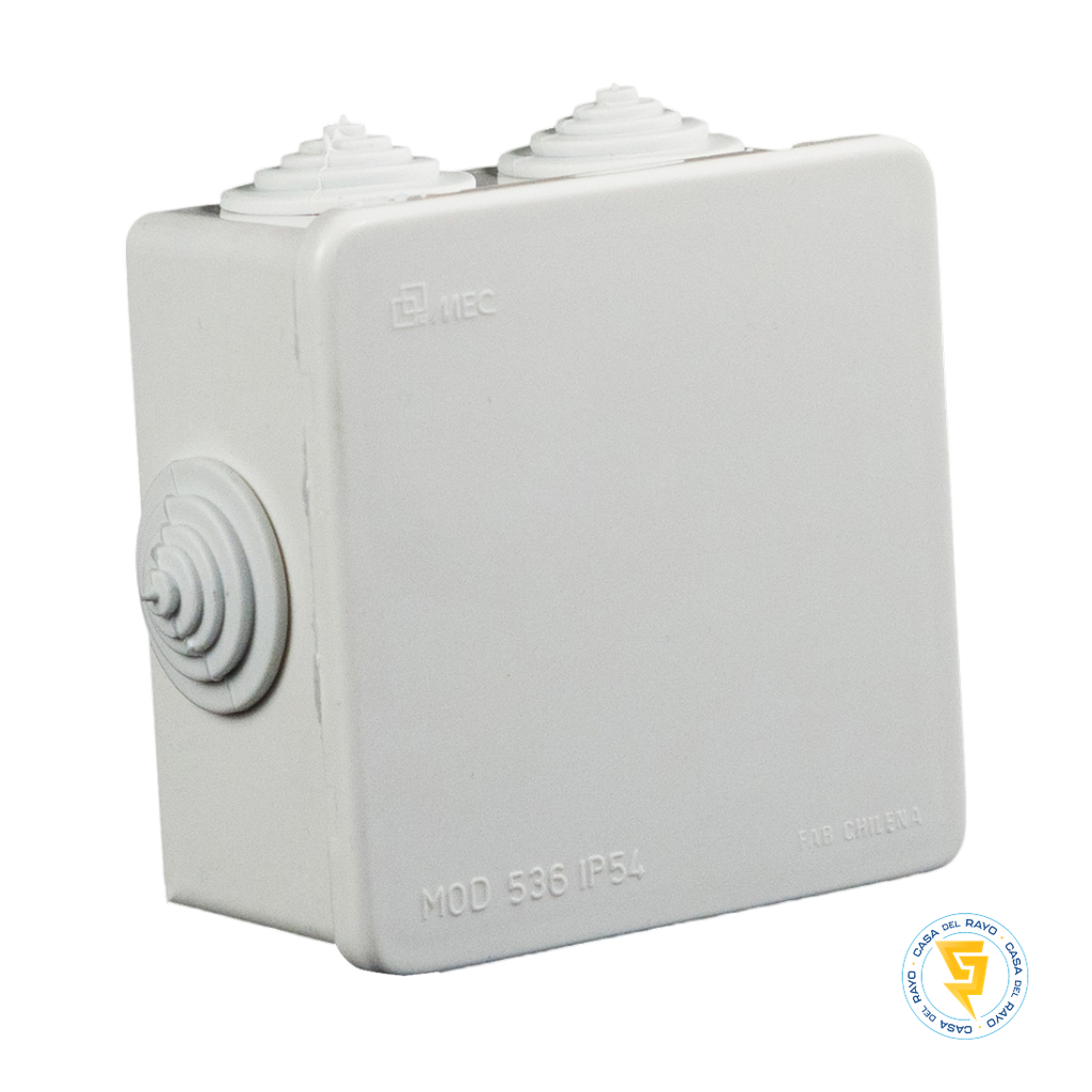 CAJA ESTANCA CUADRADA CON CONOS 80X80MM IP54 LH MEC