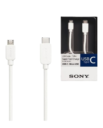 CABLE TIPO USB-C - MICRO USB (V8) 3.0A SONY