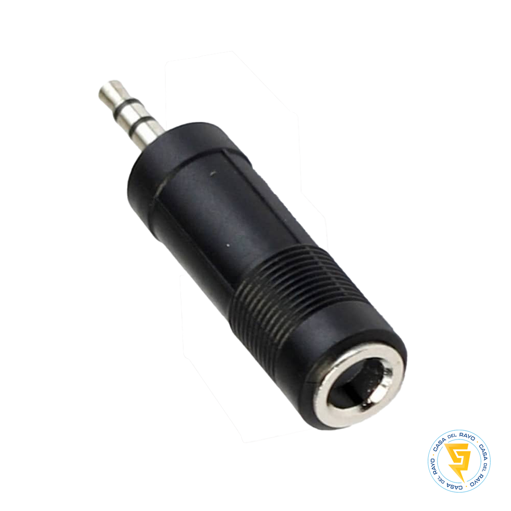 ADAPTADOR JACK 6,3 ESTEREO/ PLUG 3,5 ESTEREO