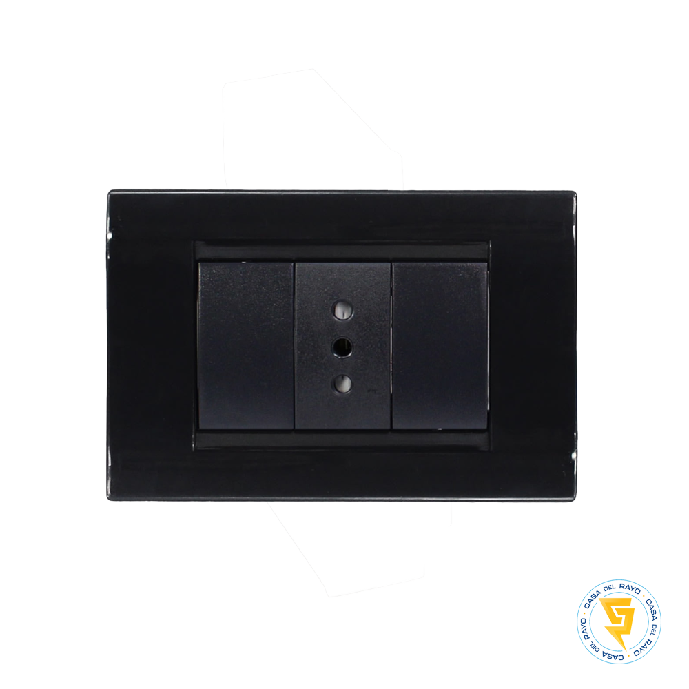 ENCHUFE SIMPLE 10A CIVIL NEGRO KALOP