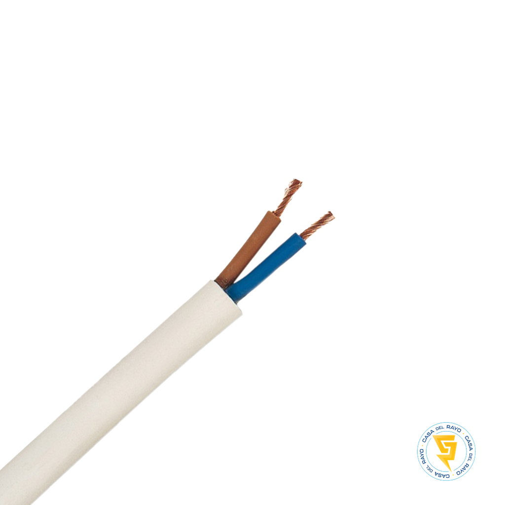 CORDON ELECTRICO H03 VV-F 2X0,75MM BLANCO