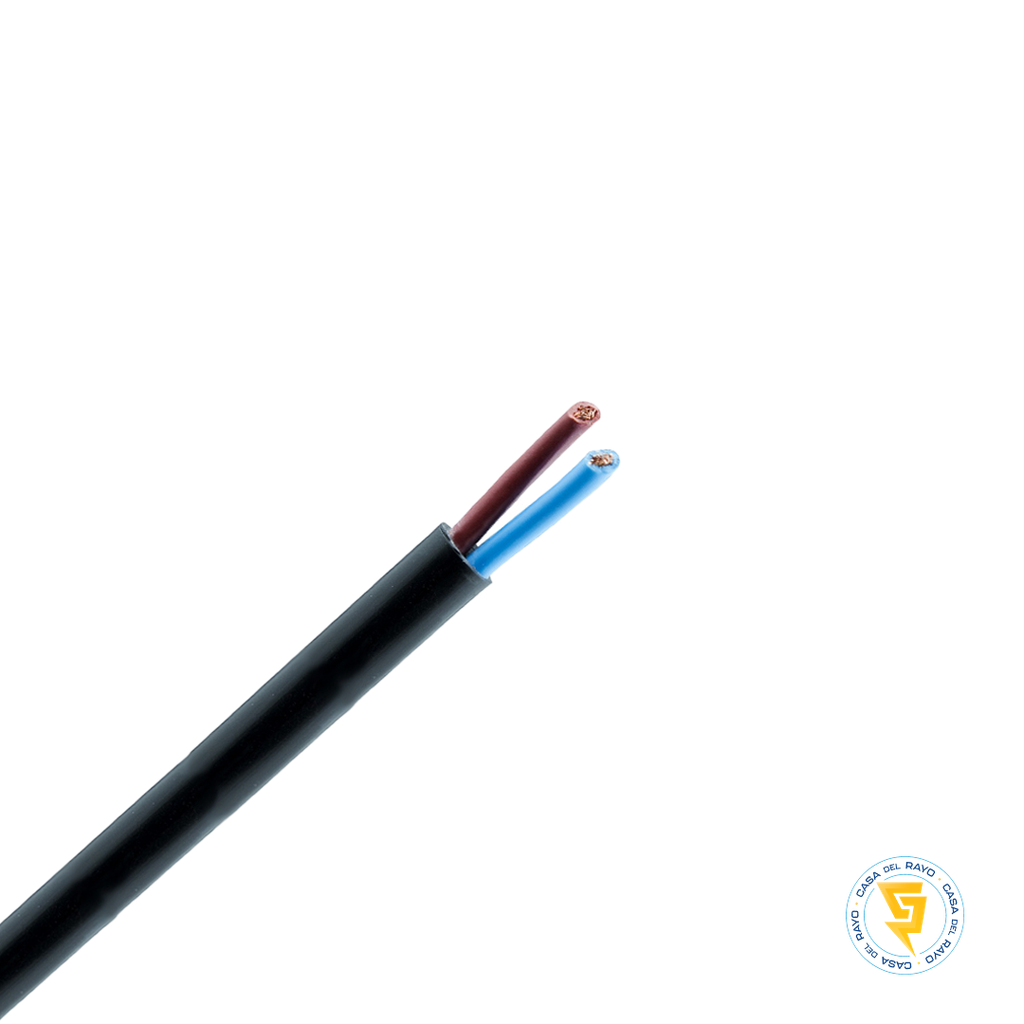 CORDON ELECTRICO H05 VV-F 2X1,5MM NEGRO