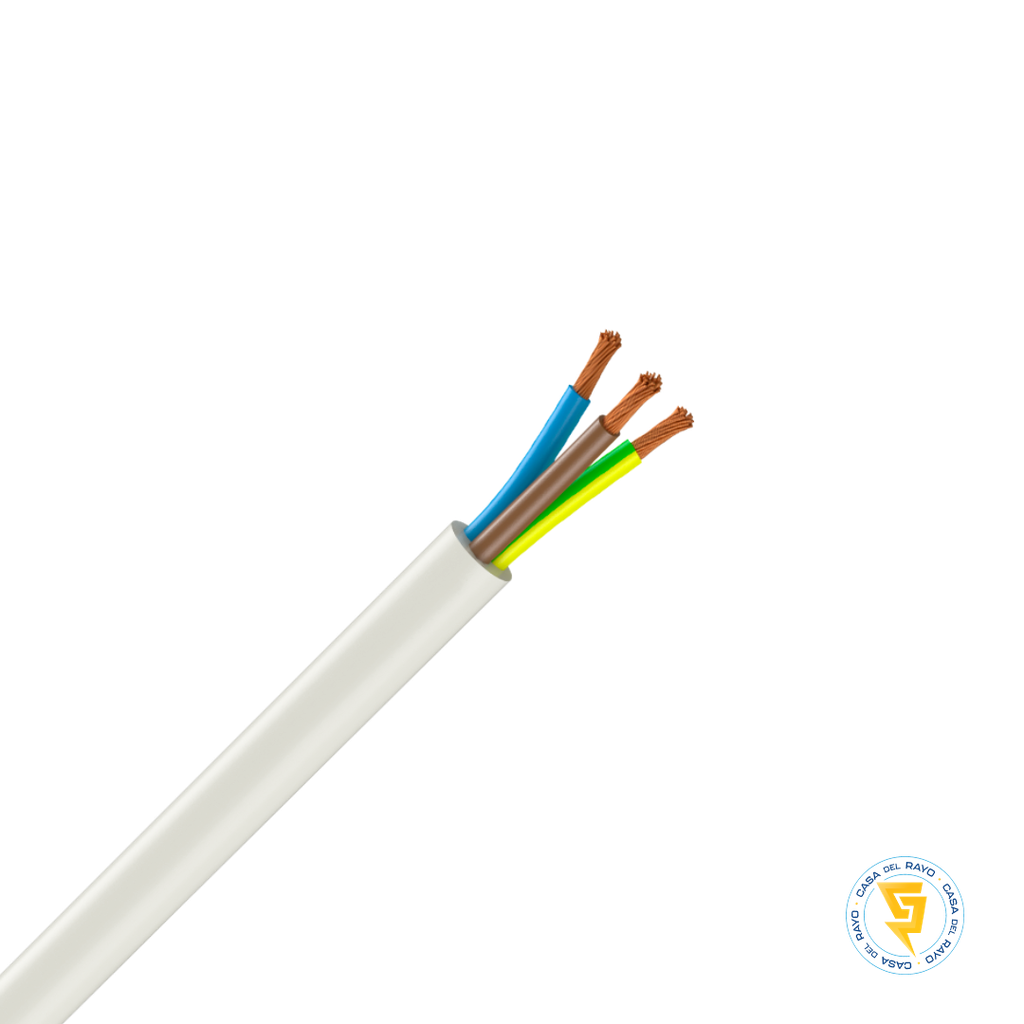 CORDON ELECTRICO 3X0,75MM BLANCO
