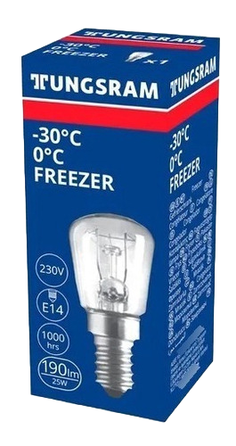 AMPOLLETA DE REFRIGERADOR / FREEZER E14  25W TUNGSRAM