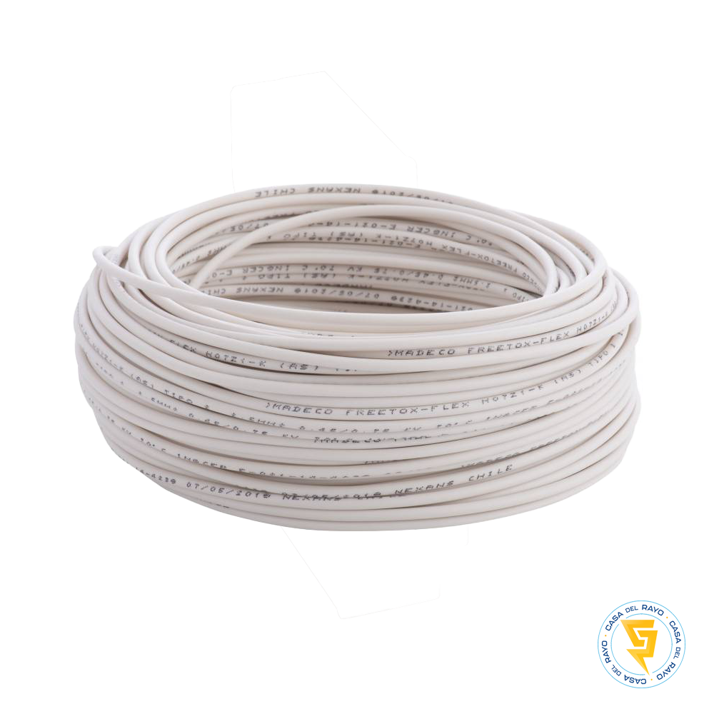 ROLLO CABLE THHN 14AWG BLANCO (2.08mm)