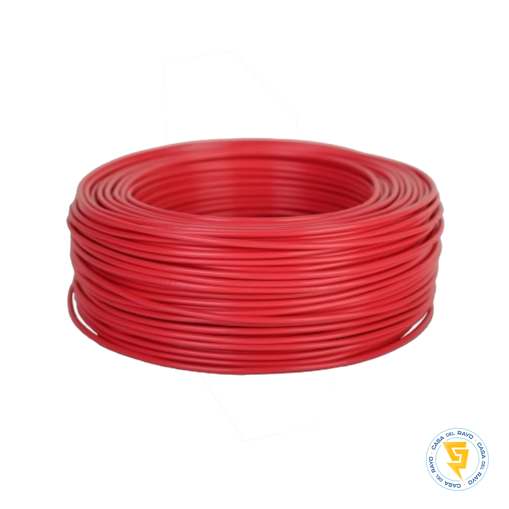 ROLLO CABLE THHN 12AWG ROJO (3.31mm)