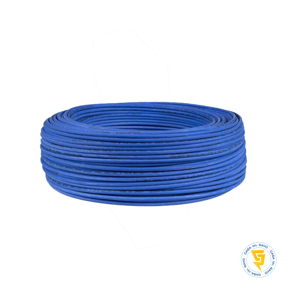 ROLLO CABLE THHN 14AWG AZUL (2.08mm)