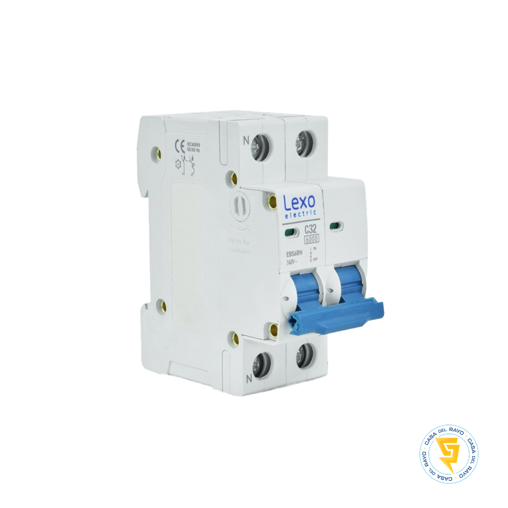 INTERRUPTOR AUTOMATICO OMNIPOLAR 1P+N 32A/ CURVA C - 6K LEXO