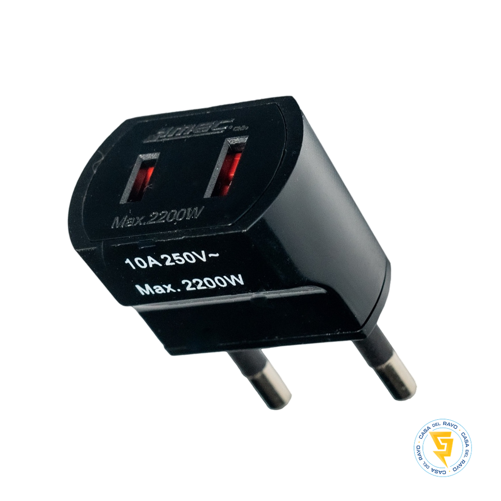 MACHO ADAPTADOR AMERICANO NEGRO MEC