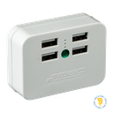 ADAPTADOR USB 4 PUERTOS 2.1A CON LUZ PILOTO MEC