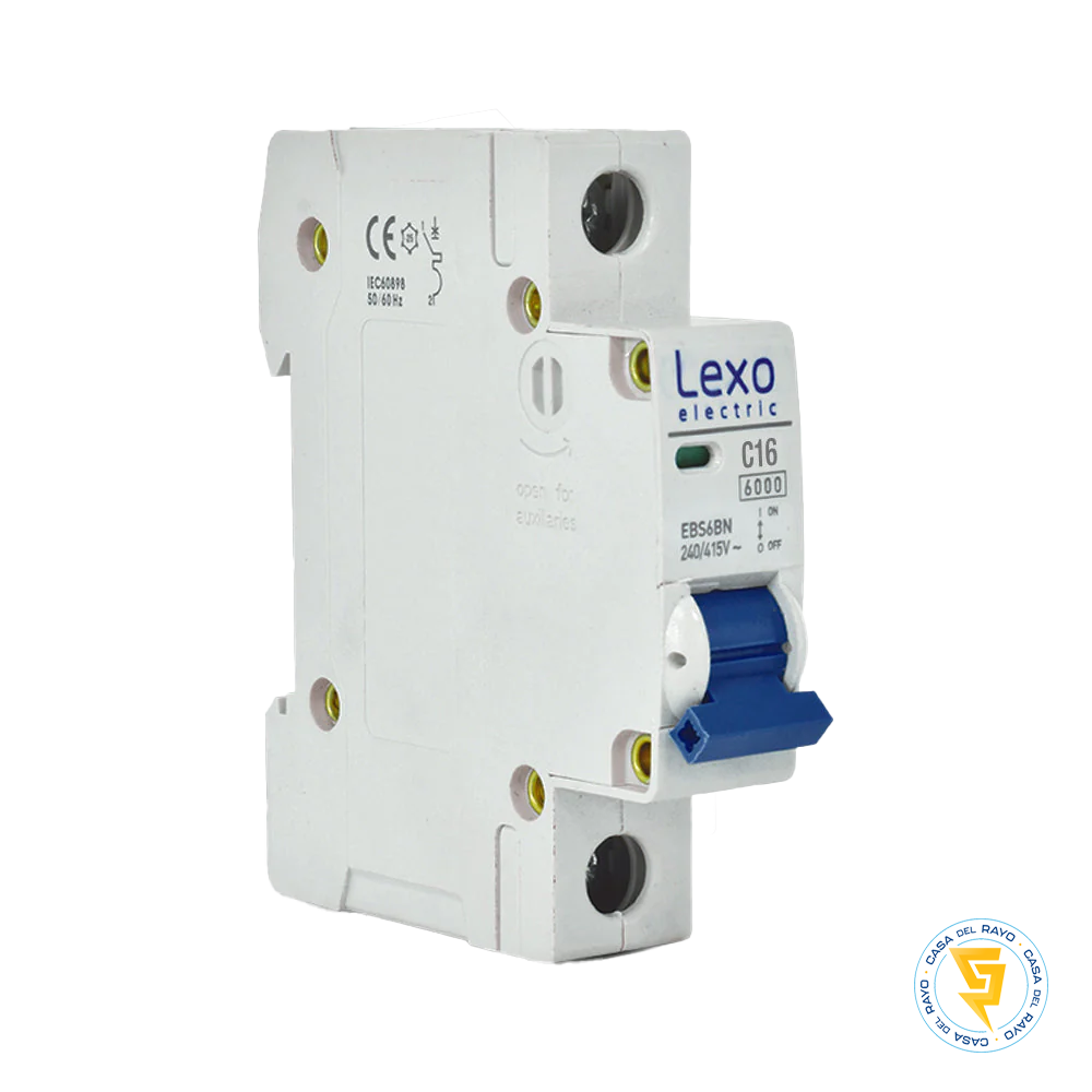INTERRUPTOR AUTOMATICO 1X16A LEXO CURVA C 6KA