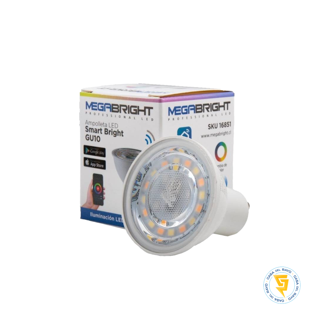 AMPOLLETA LED GU10 SMART BRIGHT RGB 5W MEGABRIGHT