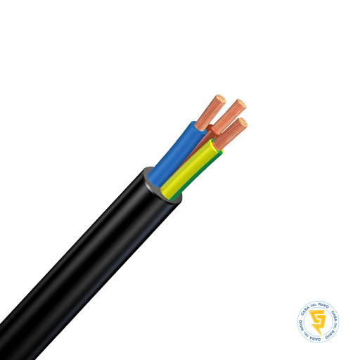 [0606524] CORDON ELECTRICO H05VV-F 3X1,5MM NEGRO