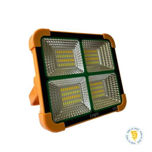 [175096] PROYECTOR PORTATIL LED MULTIFUNCIONAL CARGA SOLAR 100W