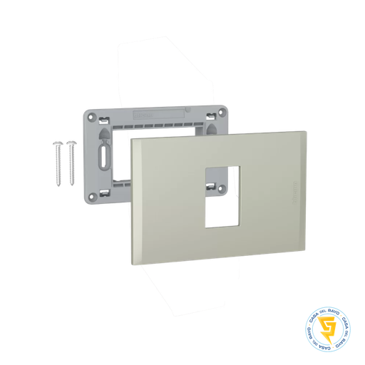[AF5S1TI] NOBILE TERRA BTICINO PLACA 1P CON SOPORTE