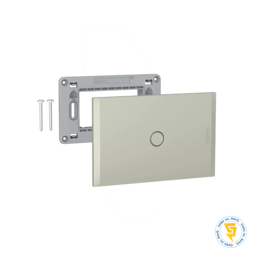 [AF5S0TI] NOBILE TERRA BTICINO PLACA CIEGA CON SOPORTE