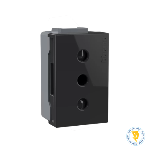 [AF2113EA] MODULO ENCHUFE 10A 2P+T ANTRACITA NOBILE BTICINO