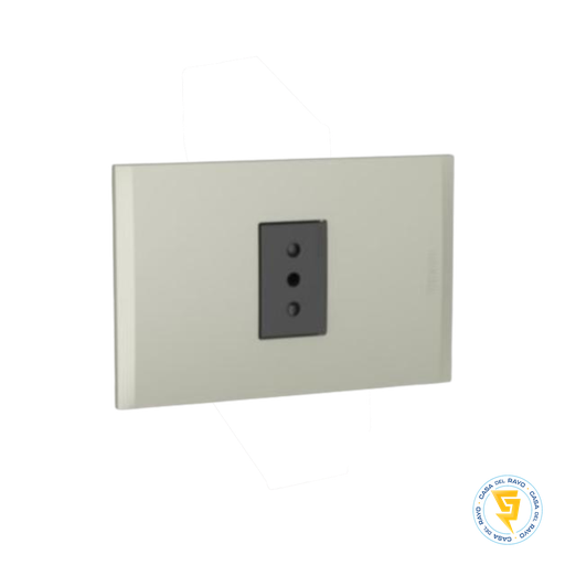 [AF2113E1ATI] NOBILE PLACA TERRA ARMADA C/ENCHUFE SIMPLE 2P+T 10A ANTRACITA