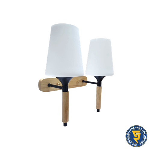 [673042712] LAMPARA APLIQUE DOBLE PORTA AMPOLLETA E27 MODELO LUSITANIA KONNERGIE