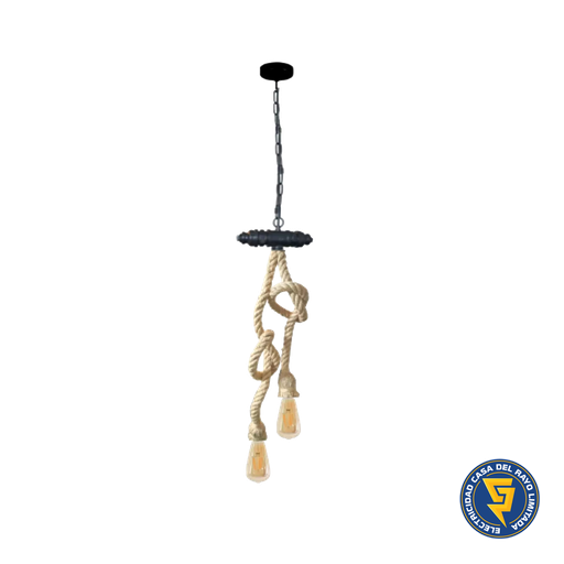 [70200277] LAMPARA DE TECHO 2xE27 MODELO YUTE SINA KONNERGIE