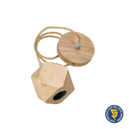 [70330278] SOQUETE MADERA PORTA AMPOLLETA E27 MODELO BETEIGEUZE I UND KONNERGIE